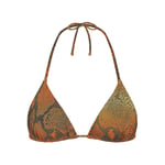 Track Stock of Skims Signature Swim Triangle Bikini Top  - Forest Ombre Snake