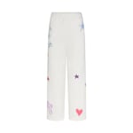 Track Stock of Skims Cotton Fleece Straight Leg Pant  - Marble Multi Doodle Print