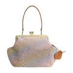 Track Stock of Large Kisslock Frame Bag In Crystal Signature Jacquard