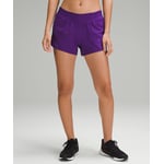 Track Stock of Hotty Hot Low-Rise Lined Short 4" - College Purple - 14
