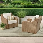 Track Stock of Better Homes & Gardens Bellamy Outdoor Lounge Chairs 2pck - Cream