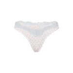 Track Stock of Skims Fits Everybody Lace Dipped Thong - Slate Pin Dot Print - S