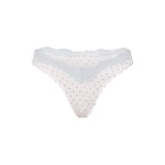 Track Stock of Skims Fits Everybody Lace Dipped Thong - Slate Pin Dot Print - Xs