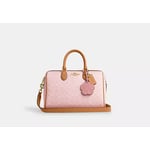 Track Stock of Coach Rowan Large Satchel Bag With Charms - Powder Pink