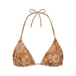 Track Stock of Skims Signature Swim Triangle Bikini Top  - Almond Bandana