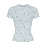 Track Stock of Skims Cotton Jersey T Shirt - Powder Blue Bandana - Xl