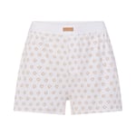 Track Stock of Skims Cotton Rib Loose Boxer - Ochre Horseshoe Print - L