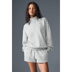 Track Stock of Alo Accolade 1/4 Zip Pullover - Athletic Heather Grey