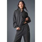 Track Stock of Alo Accolade 1/4 Zip Pullover - Anthracite - M