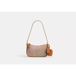 Track Stock of Swinger Bag 20 With Chain In Crystal Signature Jacquard - Brass/Rainbow Multi