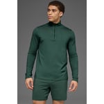 Track Stock of Alo Conquer 1/4 Zip Reform Long Sleeve - Clover Green - S
