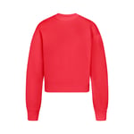Track Stock of Skims Cotton Fleece Classic Crewneck - Washed Red - Xl