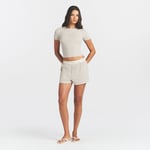 Track Stock of Skims Cotton Rib Old Loose Boxer  - Stone