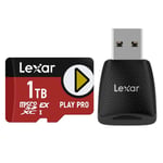Track Stock of Lexar PLAY PRO 1TB microSDXC Express Card, w/microSD USB 3.2 Type-A  Card Reader
