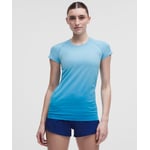 Track Stock of Lululemon Swiftly Tech Short-Sleeve Shirt 2.0 - Ombre Dye Blueberry Multi