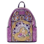 Track Stock of Loungefly Disney Stained Glass: Rapunzel Mini-Backpack