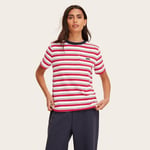 Track Stock of Women's Short Sleeve Crewneck Pocket T-Shirt - Parke x Target Red/Navy Striped M