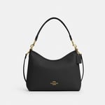 Track Stock of Coach Laurel Shoulder Bag  - Pebbled leather/Gold/Black