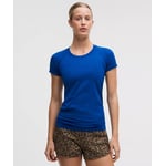 Track Stock of Lululemon Swiftly Tech Short-Sleeve Shirt 2.0 - Clubhouse Blue/Jet Stream