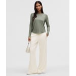 Track Stock of BeCalm Mid-Rise Wide-Leg Pant - Light Ivory - M