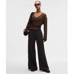 Track Stock of BeCalm Mid-Rise Wide-Leg Pant - Black - L