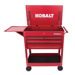 Track Stock of Kobalt 4-Drawer Steel Rolling Tool Cabinet (Red)