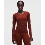 Track Stock of Swiftly Tech Long-Sleeve Shirt 2.0 *Waist Length - Cranberry Charm/Cranberry Charm - 14