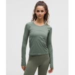 Track Stock of Swiftly Tech Long-Sleeve Shirt 2.0 *Waist Length - Willow Leaf/Willow Leaf - 16