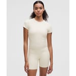 Track Stock of All It Takes Ribbed Nulu T-Shirt - Light Ivory - 24