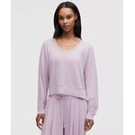 Track Stock of BeCalm Scoop-Neck Pullover - Lilac Play - L