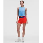 Track Stock of Lululemon Hotty Hot High-Rise Lined Short 4" - Cherry Ember