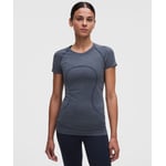 Track Stock of Swiftly Tech Short-Sleeve Shirt 2.0 *Hip Length - Spandex Stripe True Navy/White - 10