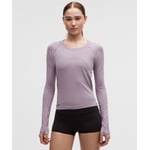Track Stock of Swiftly Tech Long-Sleeve Shirt 2.0 *Waist Length - Lotus Lavender/Lotus Lavender