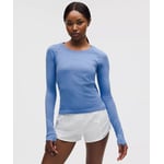 Track Stock of Swiftly Tech Long-Sleeve Shirt 2.0 *Waist Length - Prep Blue/Prep Blue