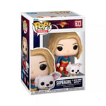 Track Stock of Funko POP! Heroes: DC Studios Supergirl - Supergirl with Puppy Krypto Vinyl Figures #633