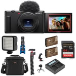 Track Stock of Sony ZV-1 II Compact Vlog Camera, Black + Accessories Kit