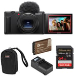 Track Stock of Sony ZV-1 II Compact Vlog Camera, Black + Essentials Kit