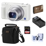 Track Stock of Sony ZV-1 Compact 4K HD Camera, White With Essential Kit