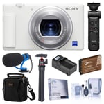 Track Stock of Sony ZV-1 Digital Camera, White w/Shooting Grip, Mic, Tripod, Battery & Acc.