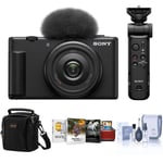 Track Stock of Sony ZV-1F Vlogging Camera, Black w/GP-VPT3 Shooting Grip, Mac Software & Acc.