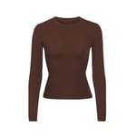 Track Stock of Skims Fits Everybody Long Sleeve T Shirt - Cocoa - S