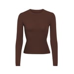 Track Stock of Skims Fits Everybody Long Sleeve T Shirt - Cocoa - M