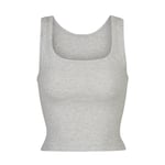 Track Stock of Skims Cotton Rib Tank  - Light Heather Grey