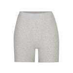 Track Stock of Skims Cotton Rib Boxer - Light Heather Grey - 2 X