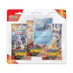 Track Stock of Pokemon Surging Sparks Three-Booster Blister