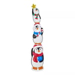 Track Stock of 8 ft. Giant-Sized LED Stacked Penguins