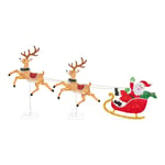 Track Stock of 6 ft. Yuletide Lane LED Santa Sleigh with Reindeer