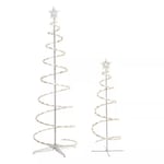 Track Stock of 2-Piece LED Spiral Trees