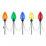 Track Stock of 20 in. Multi-Colored Giant C7 LED Pathway Lights