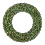 Track Stock of 60 in. Pre-Lit LED Wesley Pine Christmas Wreath